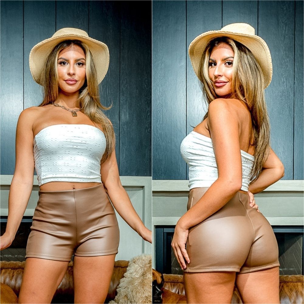 Vegan Leather Shorts
